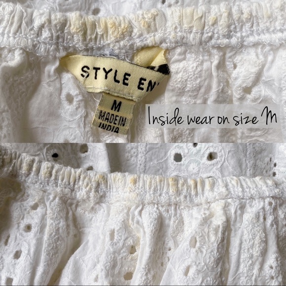 💭 WHITE PERFORATED STRAPLESS TOP! - Picture 8 of 8